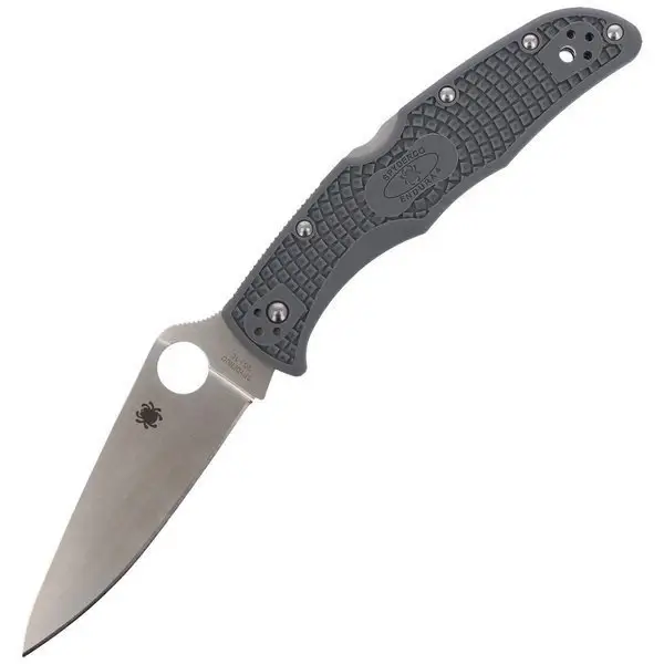 Ostatnie sztuki Nóż składany Spyderco Endura 4 FRN Gray Flat Ground Plain (C10FPGY)