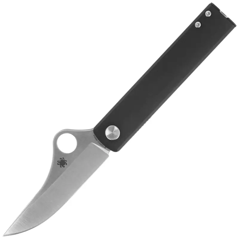 Nóż składany Spyderco Essenza Black Aluminium, Satin N690Co by Riccardo Gobbato (C272ALBKP) Ograniczona ilość