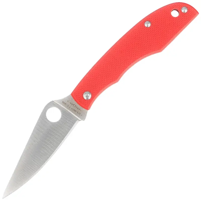Okazja Nóż składany Spyderco Grasshopper Red G10, Satin 12C27 (C138GRDP)