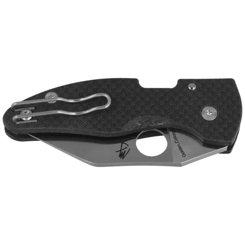 Wyprzedaż Nóż składany Spyderco MicroJimbo Sprint Run Black G10, Satin CPM S90V by Michael Janich (C264CFP)