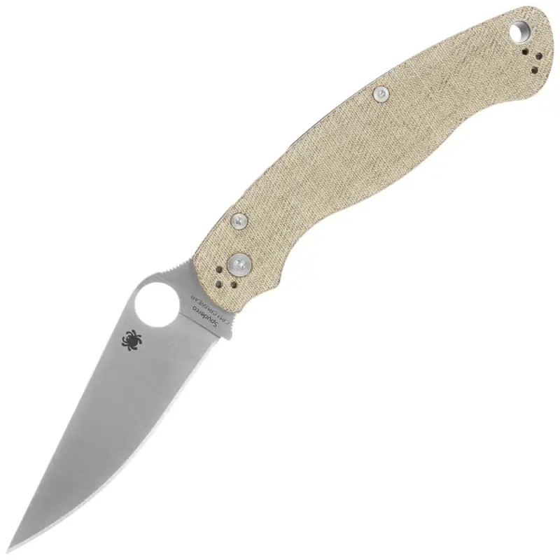 Nóż składany Spyderco Military 2 Brown Canvas Micarta, Satin Cru-Wear by Sal i Eric Glesser (C36MPCW2) Szybka dostawa