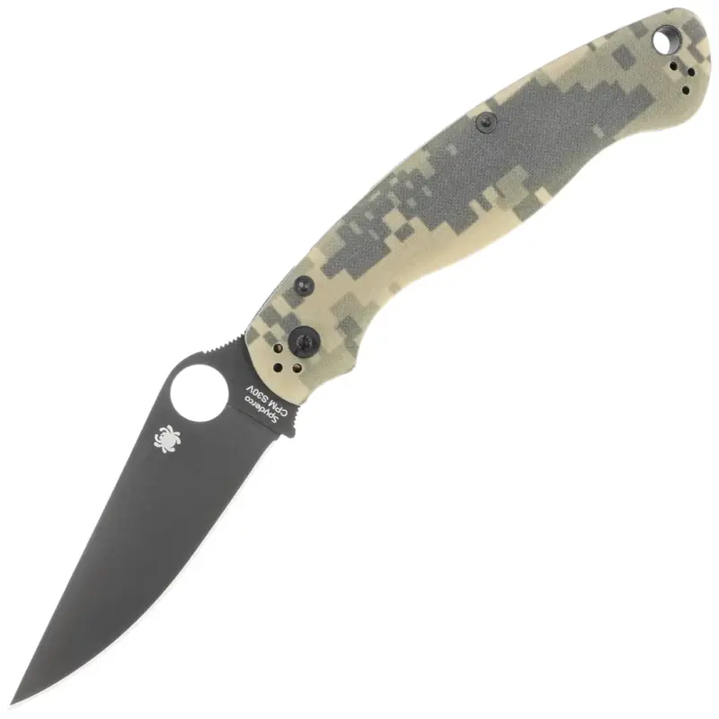 Nóż składany Spyderco Military 2 Camo G10, Black DLC CPM S30V Plain by Sal, Eric Glesser (C36GPCMOBK2) Ostatnia szansa