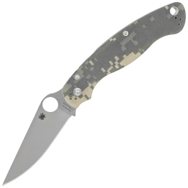 Nóż składany Spyderco Military 2 Camo G10, Satin Plain CPM S30V by Sal, Eric Glesser (C36GPCMO2) Zamów teraz