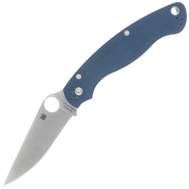 Ekspresowa dostawa Nóż składany Spyderco Military 2 Cobalt Blue G10, Satin CPM SPY27 by Sal, Eric Glesser (C36GPCBL2)
