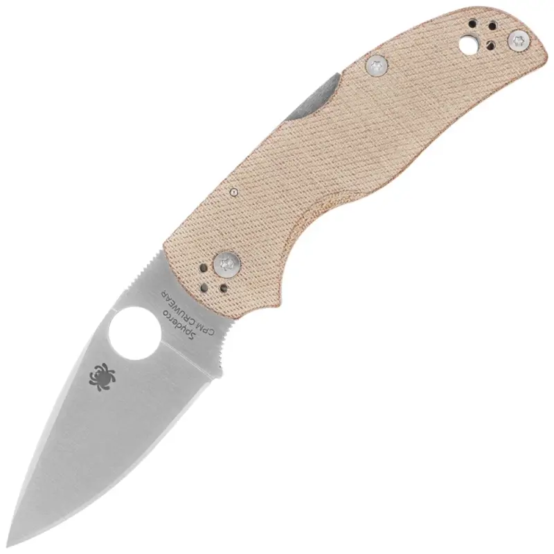 Ostatnie sztuki Nóż składany Spyderco Native 5 Brown Canvas Micarta, Satin CPM Cru-Wear by Sal Glesser (C41MPCW5)