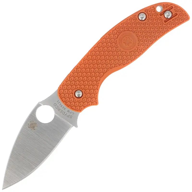 Popularny Nóż składany Spyderco Sage 5 Burnt Orange FRN, Satin Plain CPM REX 121 (C123BORP)