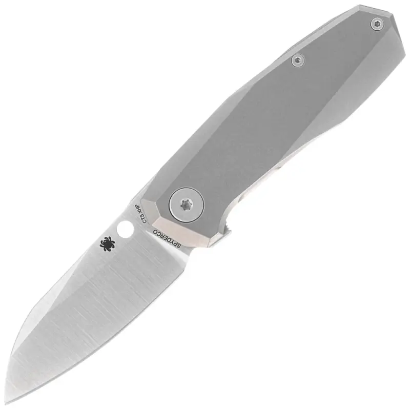Nóż składany Spyderco Techno 3 Gray Titanium, Satin CTS XHP by Marcin Slysz (C158TIP3) Nowy