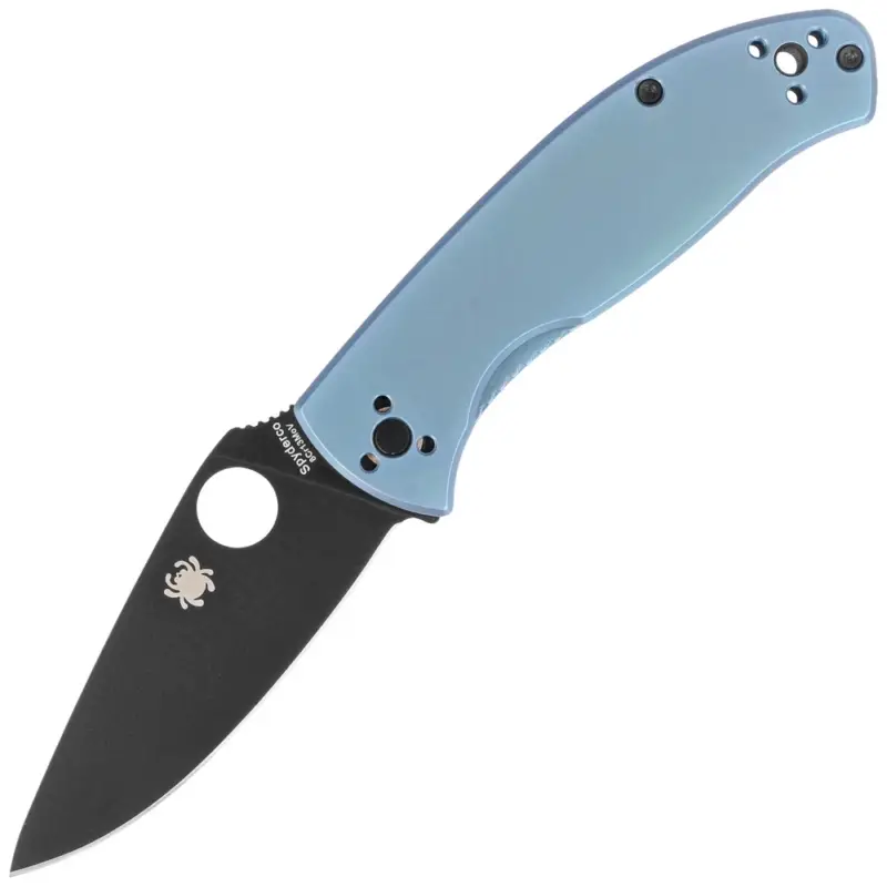 Ekspresowa dostawa Nóż składany Spyderco Tenacious Blue Titanium, Black 8Cr13MoV by Eric Glesser (C122TIBLBKP)