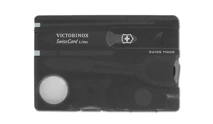 Sprawdź teraz Niezbędnik Swiss Card Victorinox Lite - Przezroczysty Czarny - 0.7333.T3