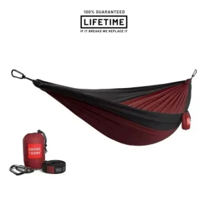 Najlepsza cena Hamak z taśmami Grand Trunk Double Deluxe Hammock w/Straps Crimson