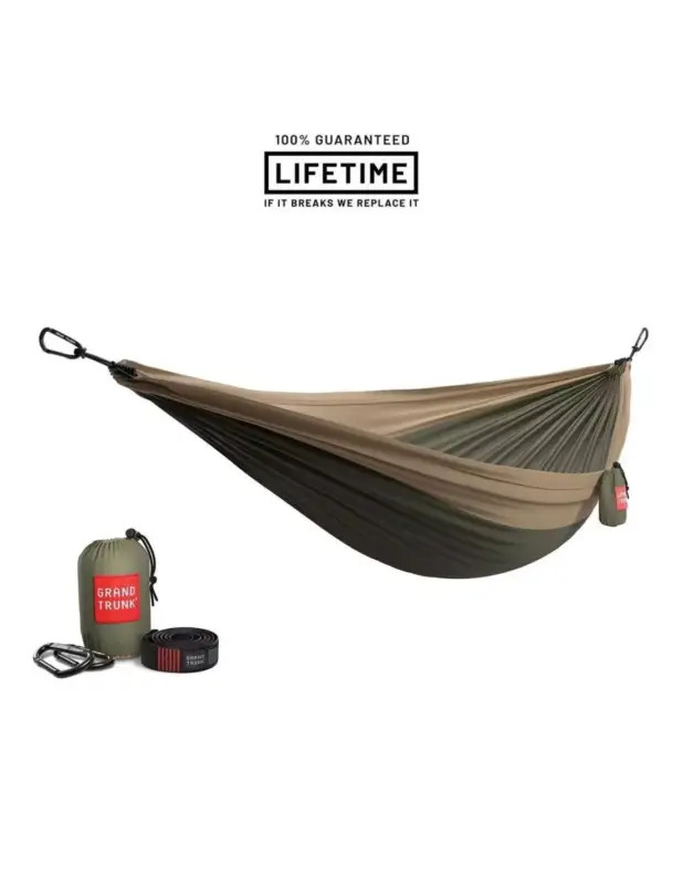 Hamak z taśmami Grand Trunk Double Deluxe Hammock w/Straps Khaki Sprawdź teraz