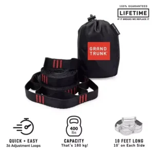 Premium Taśmy do hamaka Grand Trunk Suspension Straps Black