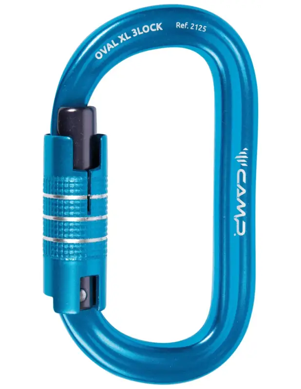 Karabinek wspinaczkowy Camp Oval XL 3Lock Blue Popularny