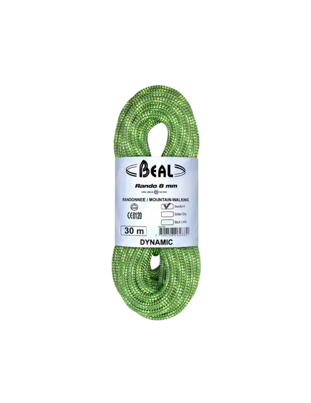 Wyjątkowa oferta Lina dynamiczna Beal Rando 8mm Standard Green 48m