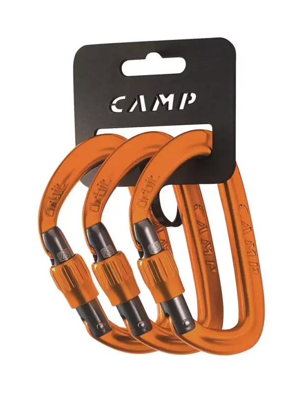 Niska cena Karabinki wspinaczkowe Camp Orbit Lock Orange 3 szt.