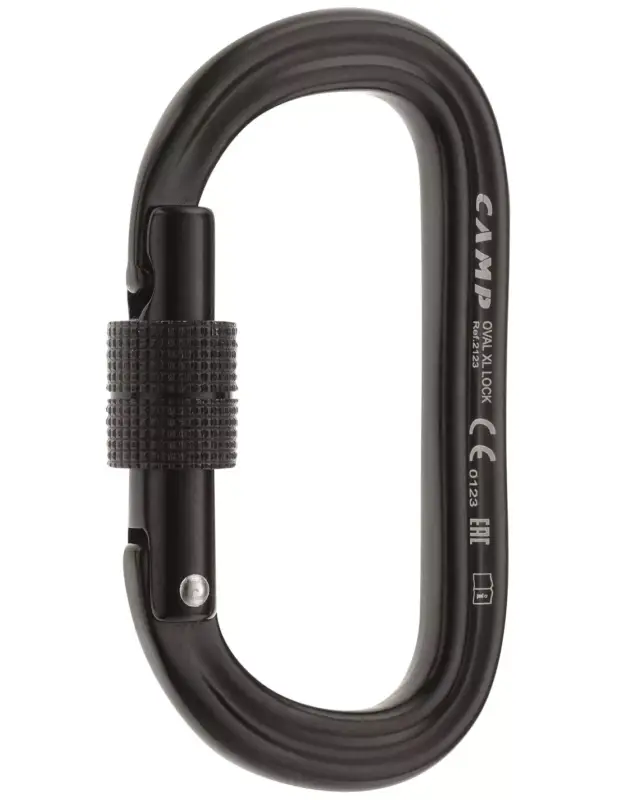Niska cena Karabinek wspinaczkowy Camp Oval XL Lock Black