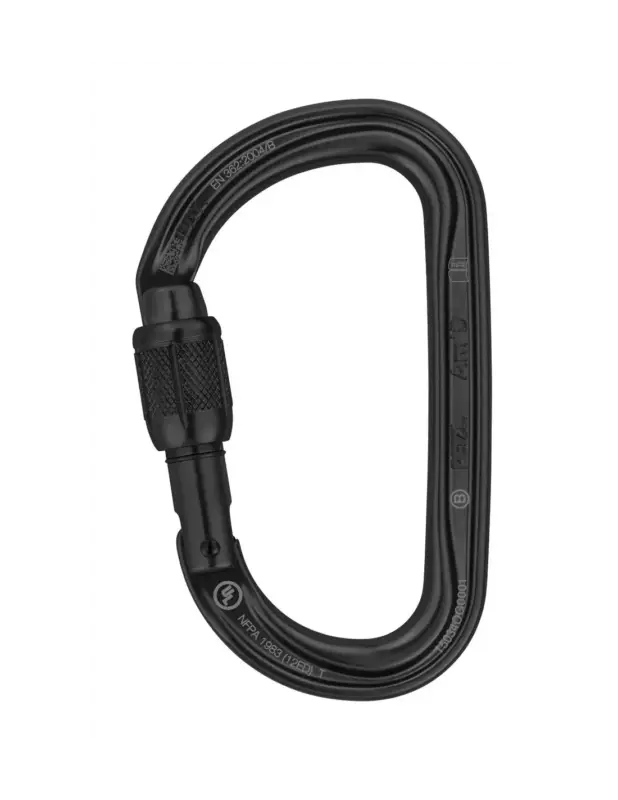 Łatwy zwrot Karabinek wspinaczkowy Petzl Am'D Screw Lock Black