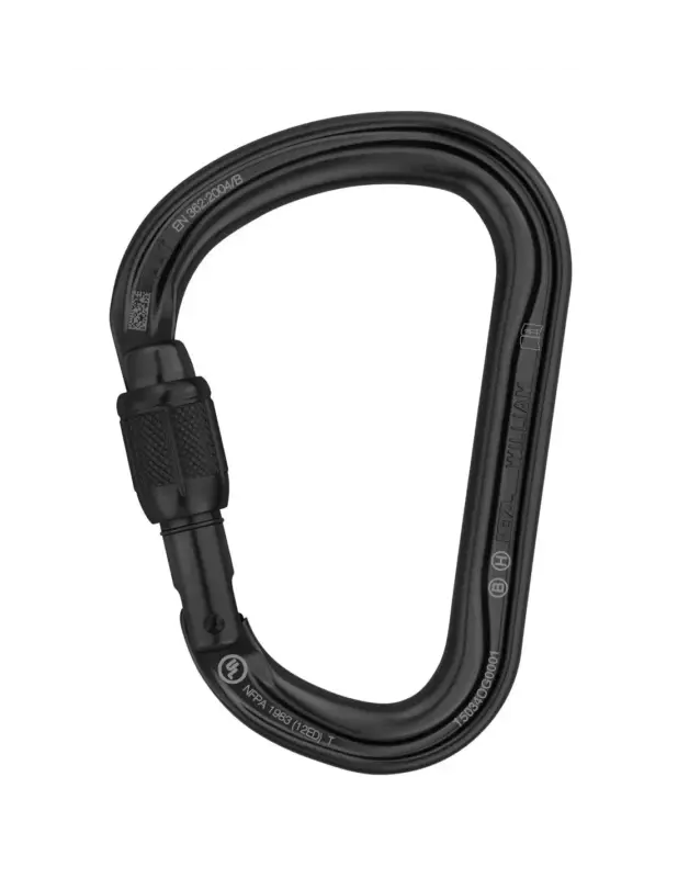 Bezpieczna płatność Karabinek wspinaczkowy Petzl William Screw-Lock Black