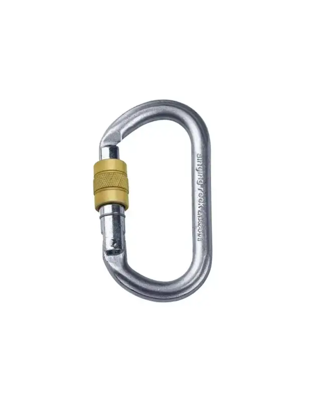 Karabinek Singing Rock Oval Steel Connector Screw Bezpieczna płatność
