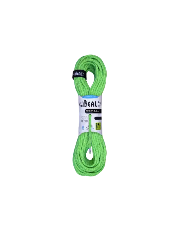 Lina wspinaczkowa Beal Opera Unicore 8,5mm Golden Dry Green 60m Wyprzedaż
