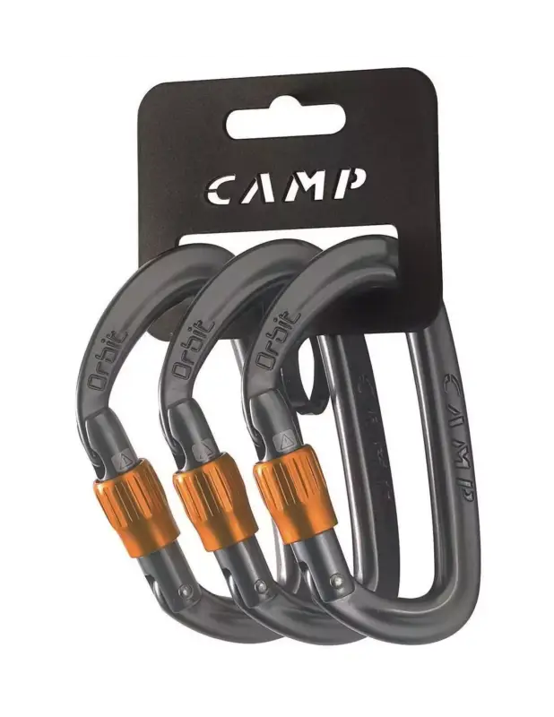 Cena promocyjna Karabinki wspinaczkowe Camp Orbit Lock Gun metal 3 szt.
