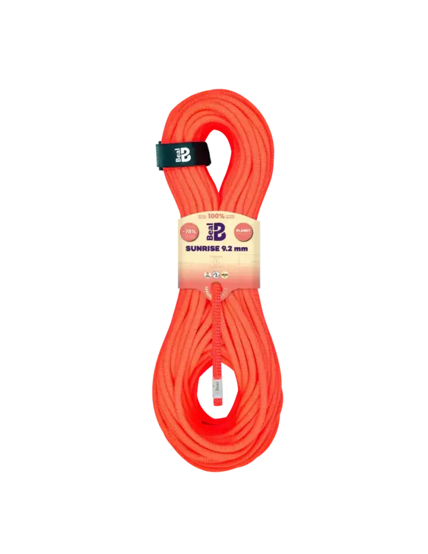 Ograniczona ilość Lina wspinaczkowa Beal Sunrise 9,2mm Dry Cover Orange 70m