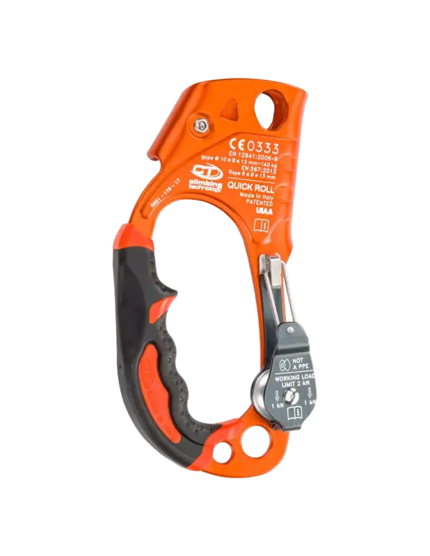 Przyrząd zaciskowy Climbing Technology Quick Roll Right Orange prawy Łatwy zwrot