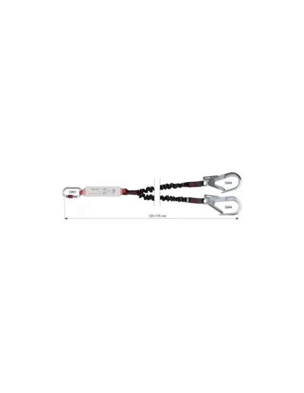 Lonża Camp Shock Absorber Rewind Double Alu MGO 175cm Łatwy zwrot
