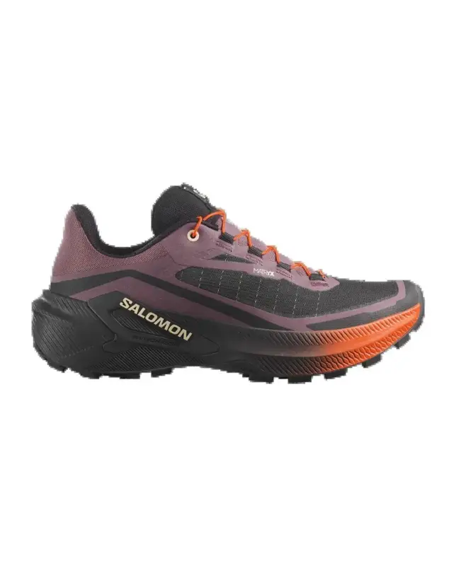 Zniżka Buty trailowe damskie Salomon Genesis 2 - Huckleberry/Black/Red Orange