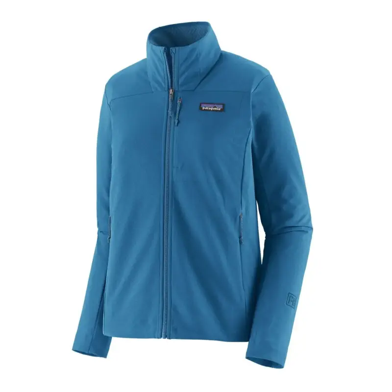 Dostępne od ręki Bluza softshellowa damska Patagonia R1® CrossStrata Jacket - Aquatic Blue