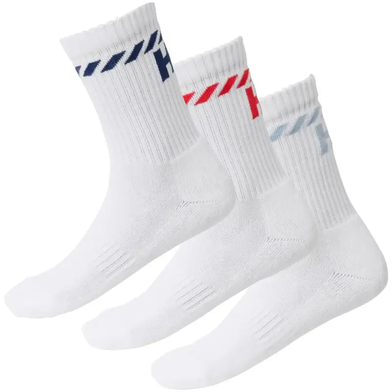 Hit cenowy Skarpety bawełniane unisex Helly Hansen Cotton Sport Sock 3pk - White Multi Stripe