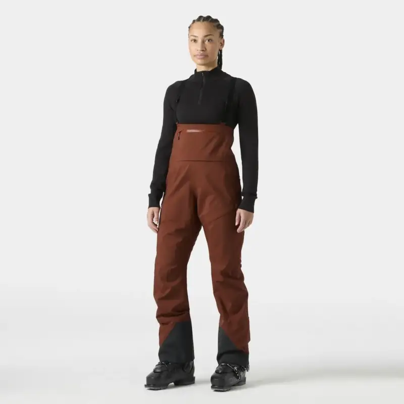 Spodnie membranowe damskie Helly Hansen Verglas BC Bib Shell Pants - Iron Oxide Cena promocyjna