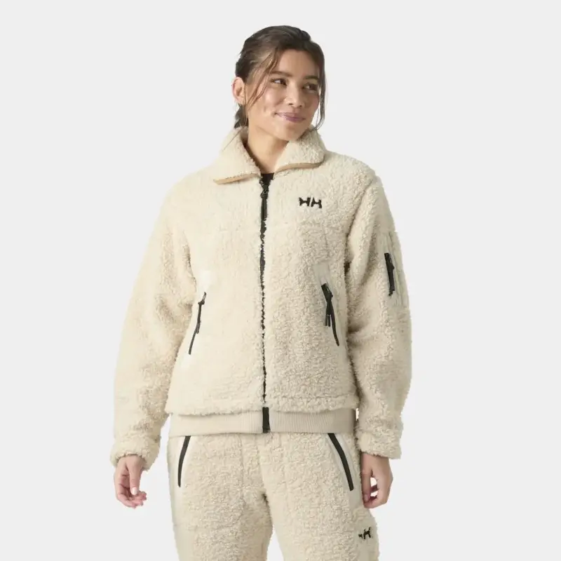 Polar damski Helly Hansen Moonlit Pile Jacket - Cream Wyprzedaż