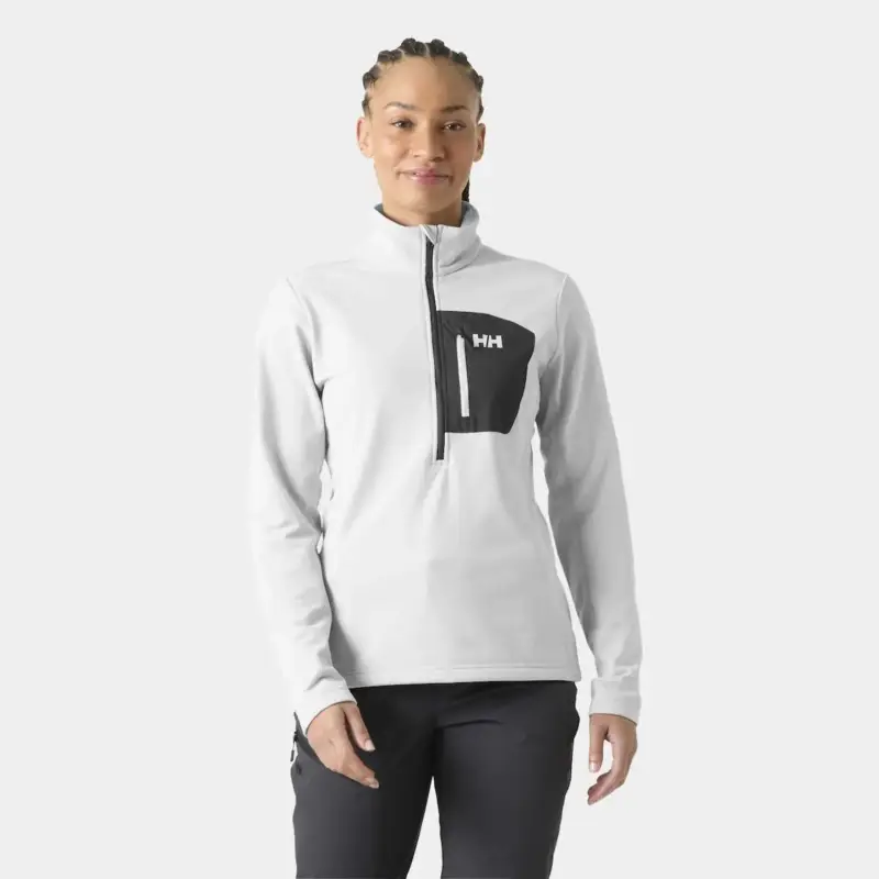 Bluza polarowa damska Helly Hansen Versalite Half Zip Fleece - Grey Fog Bestseller