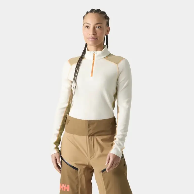 Oferta limitowana Bluza termoaktywna z merino damska Helly Hansen Lifa Merino Midweight 1/2 Zip - Snow