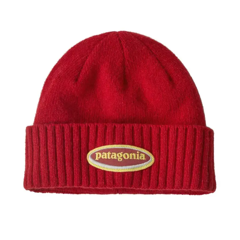 Tylko dziś Czapka zimowa Patagonia Brodeo Beanie - Oval Logo/Amanita Red