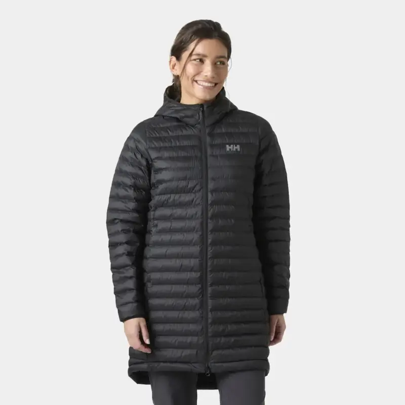 Taniej Kurtka ocieplana damska Helly Hansen Sirdal Long Hooded Insulated Jacket - Black