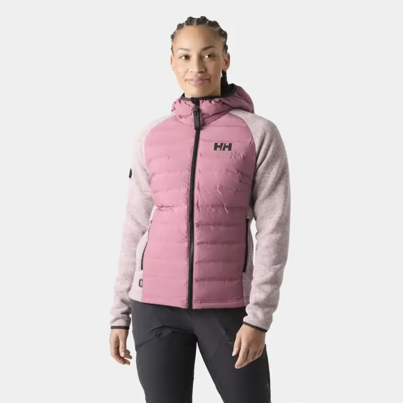 Kurtka ocieplana damska Helly Hansen Skagen Hybrid Knit Insulator - Wildberry Wyprzedaż