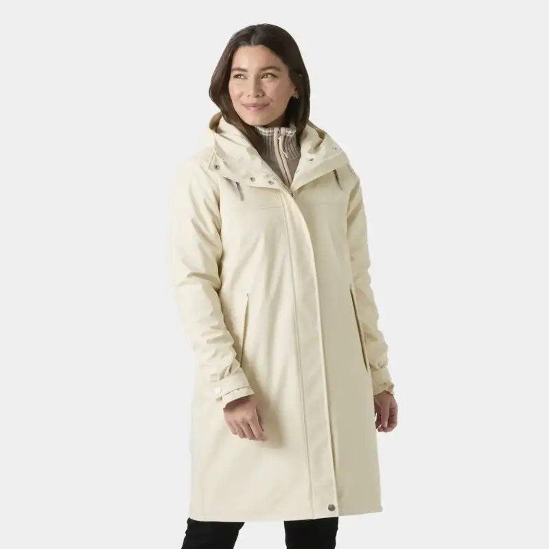 Tylko dziś Płaszcz ocieplany damski Helly Hansen Moss Insulated PU Coat - Cream