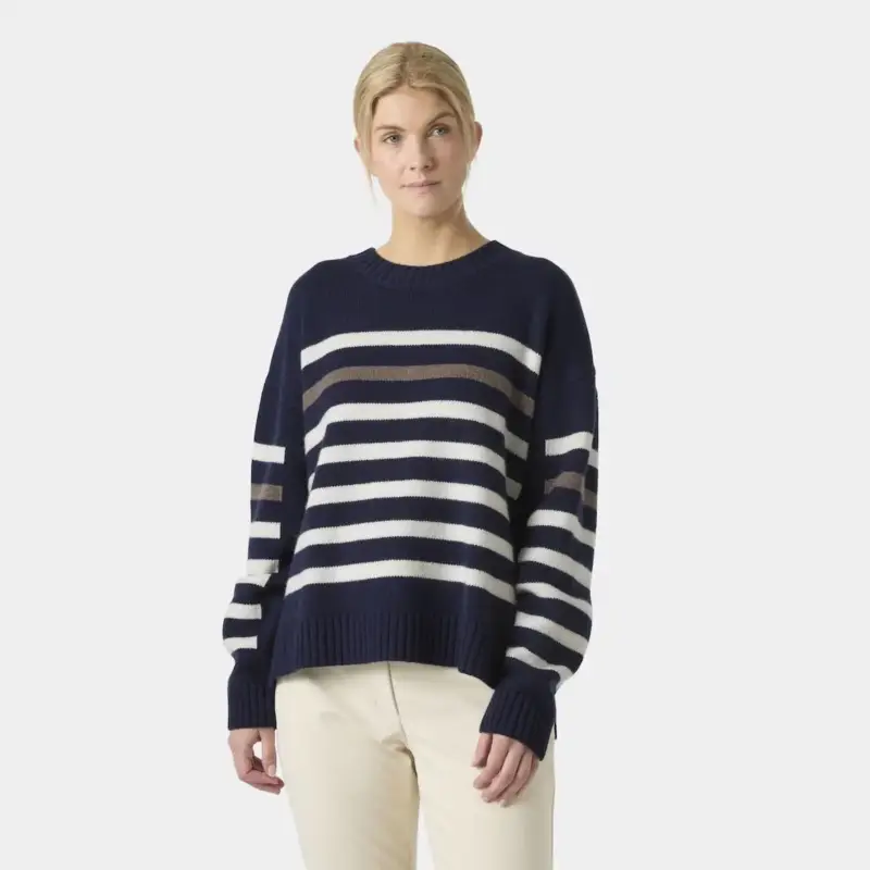 Sweter wełniany damski Helly Hansen Bliss Ski Knit Sweater - Navy Dostępne od ręki
