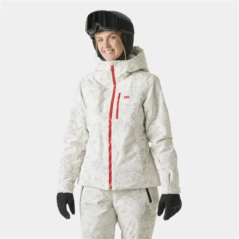 Kurtka narciarska damska Helly Hansen Valdisere 3.0 Jacket - Cream New Nordic Aop Bestseller