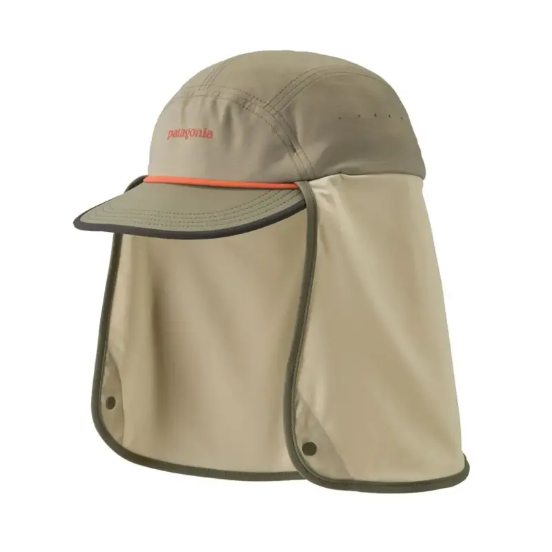 Czapka z daszkiem z filtrem UV Patagonia Caped Merganzer Hat - River Rock Green Sprawdź teraz