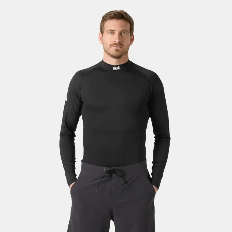 Bluza do sportów wodnych unisex Helly Hansen Waterwear Rashguard - Black Darmowy zwrot