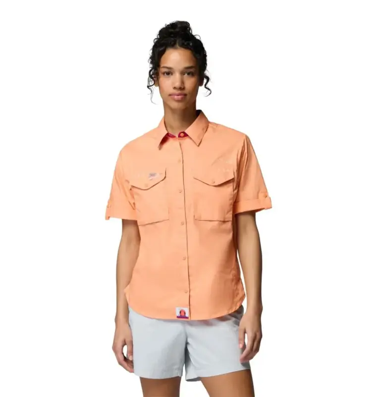Koszula szybkoschnąca damska Columbia PFG Bonefish Flats™ SS - Orange Bezpieczne zakupy