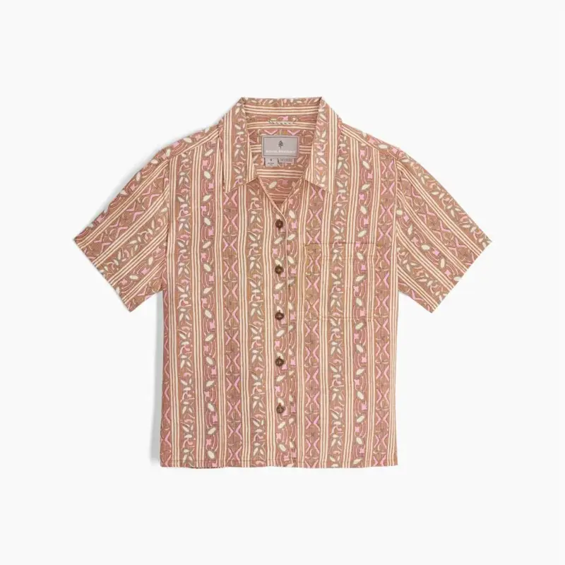 Bezpieczne zakupy Koszula turystyczna damska Royal Robbins Camino Pucker S/S - Topaz Botanist