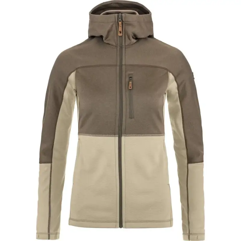 Wyprzedaż Polar damski Fjallraven Abisko Trail Fleece - Fossil/Suede Brown