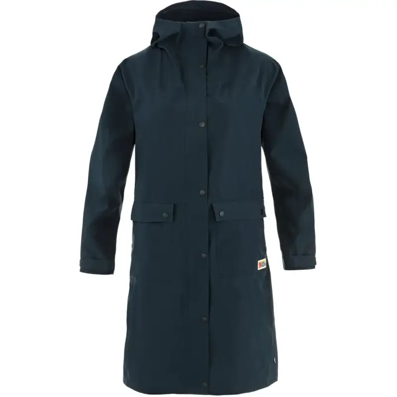 Kurtka membranowa damska Fjallraven Vardag Rain Parka - Dark Navy Cena promocyjna