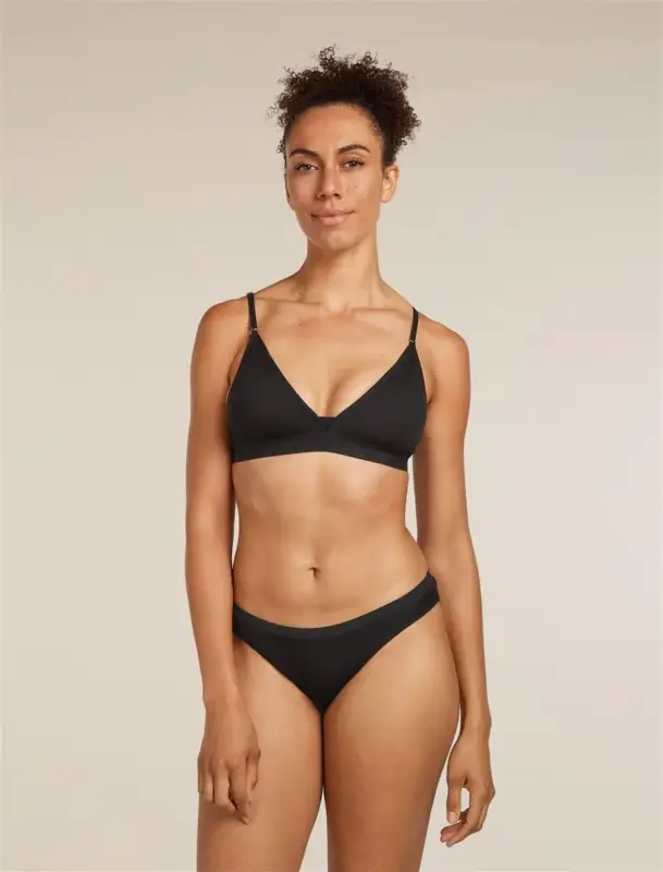 Wyprzedaż Stanik termoaktywny damski Icebreaker Merino 150 Siren Bra - Black