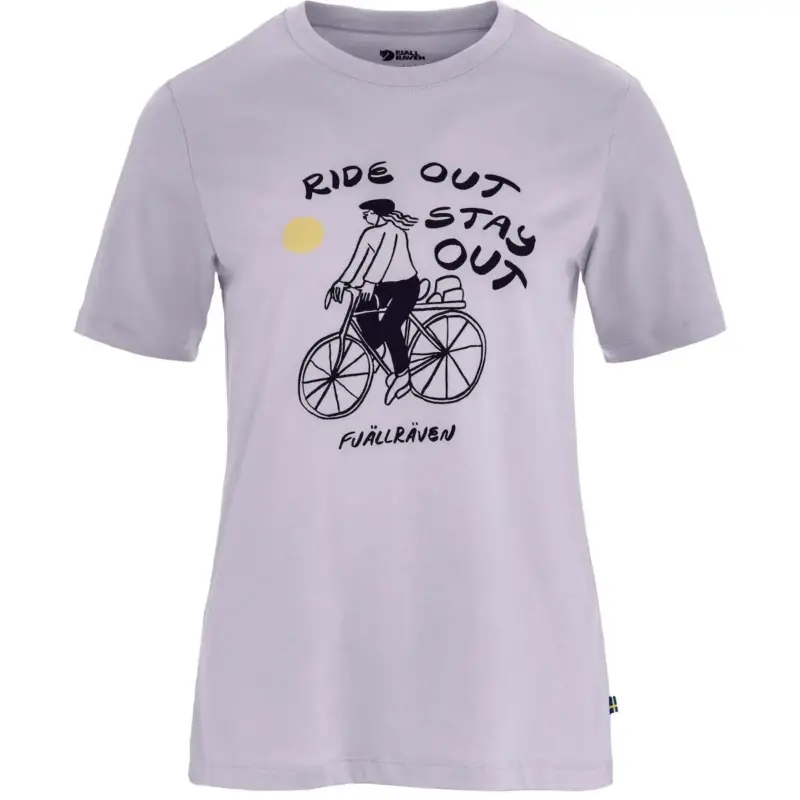 Do wyczerpania zapasów Koszulka rowerowa damska Fjallraven Hoja Iväg T-shirt - Lavender Mist