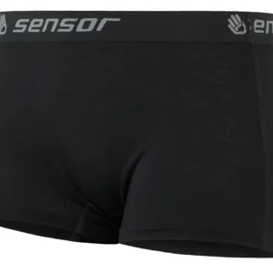 Tani Bokserki termoaktywne damskie Sensor Merino Active Panties Boyshort - Black